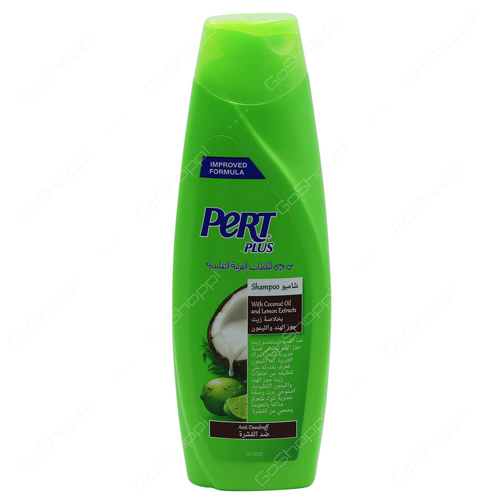 Pert Plus Anti Dandruff Shampoo With Coconut Oil And Lemon Extracts 400 ml