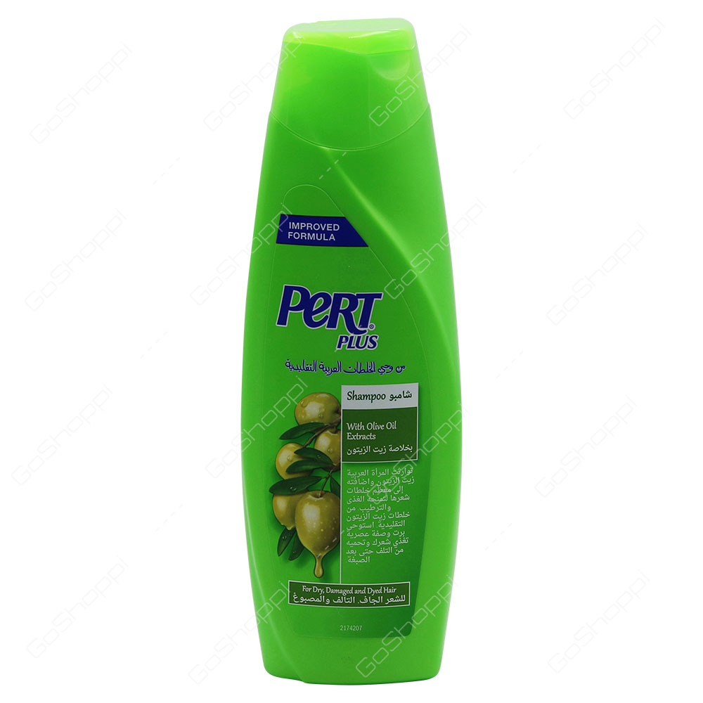Pert Plus Shampoo With Olive Oil Extracts For Dry Damaged And Dyed Hair 400 ml