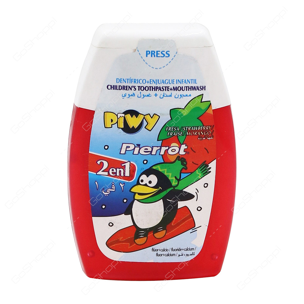 Pierrot 2 In 1 Children Toothpaste Plus Mouthwash Piwy 75 ml
