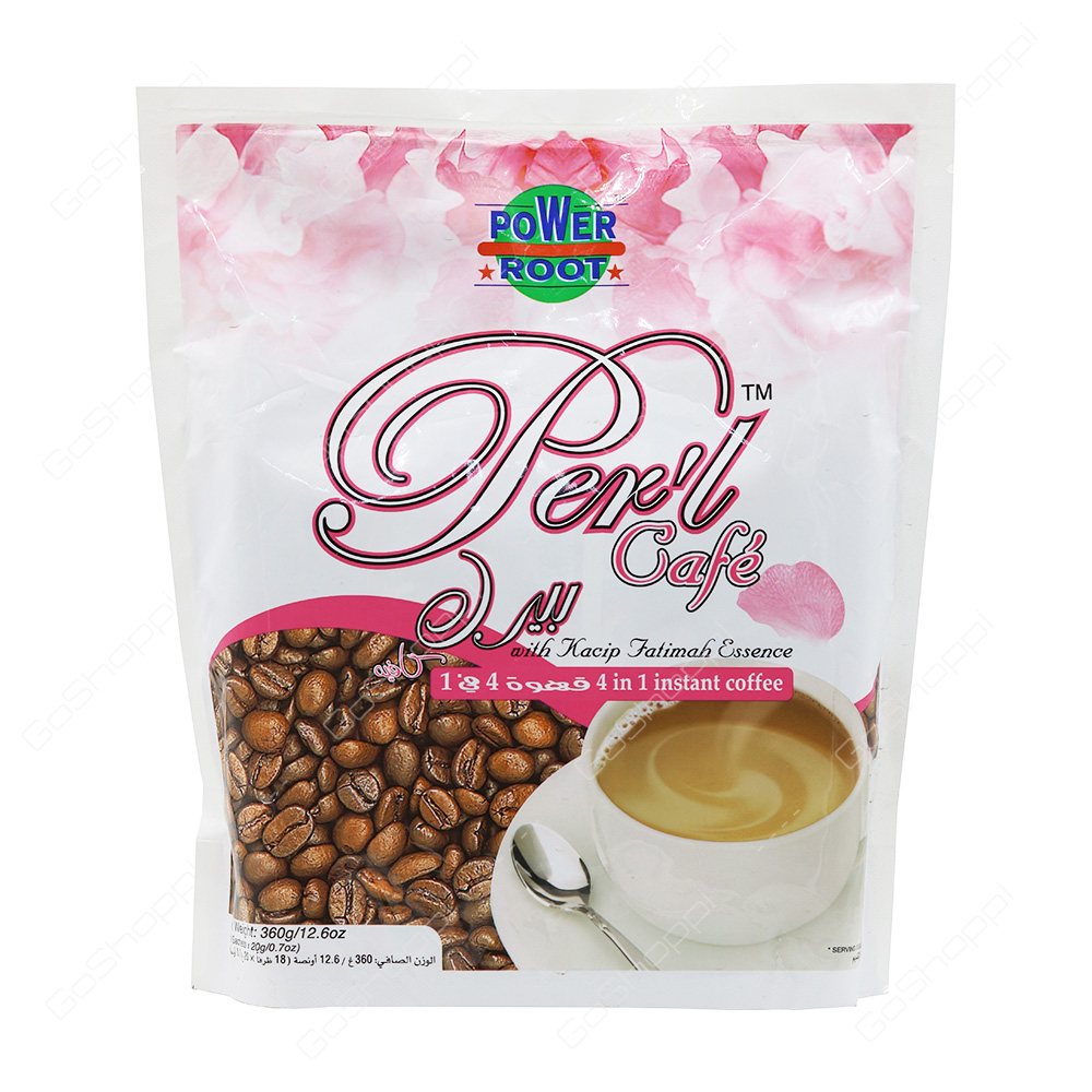 Power Root Perl Cafe With Kacip Fatimah Essence 4in1 Instant Coffee 360 g