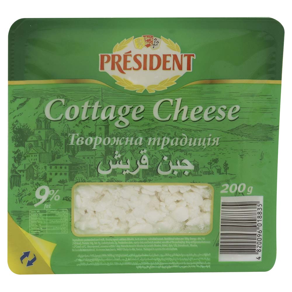 President Cottage Cheese Traditional 9% Fat 200g