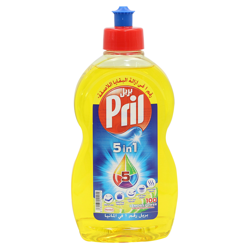 Pril 5 In 1 Lemon Dishwashing Liquid 500ml