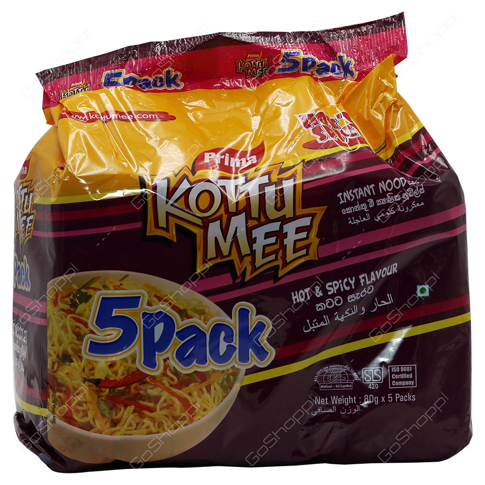 Prima Kottu Mee Hot And Spicy Flavour 5X80 g