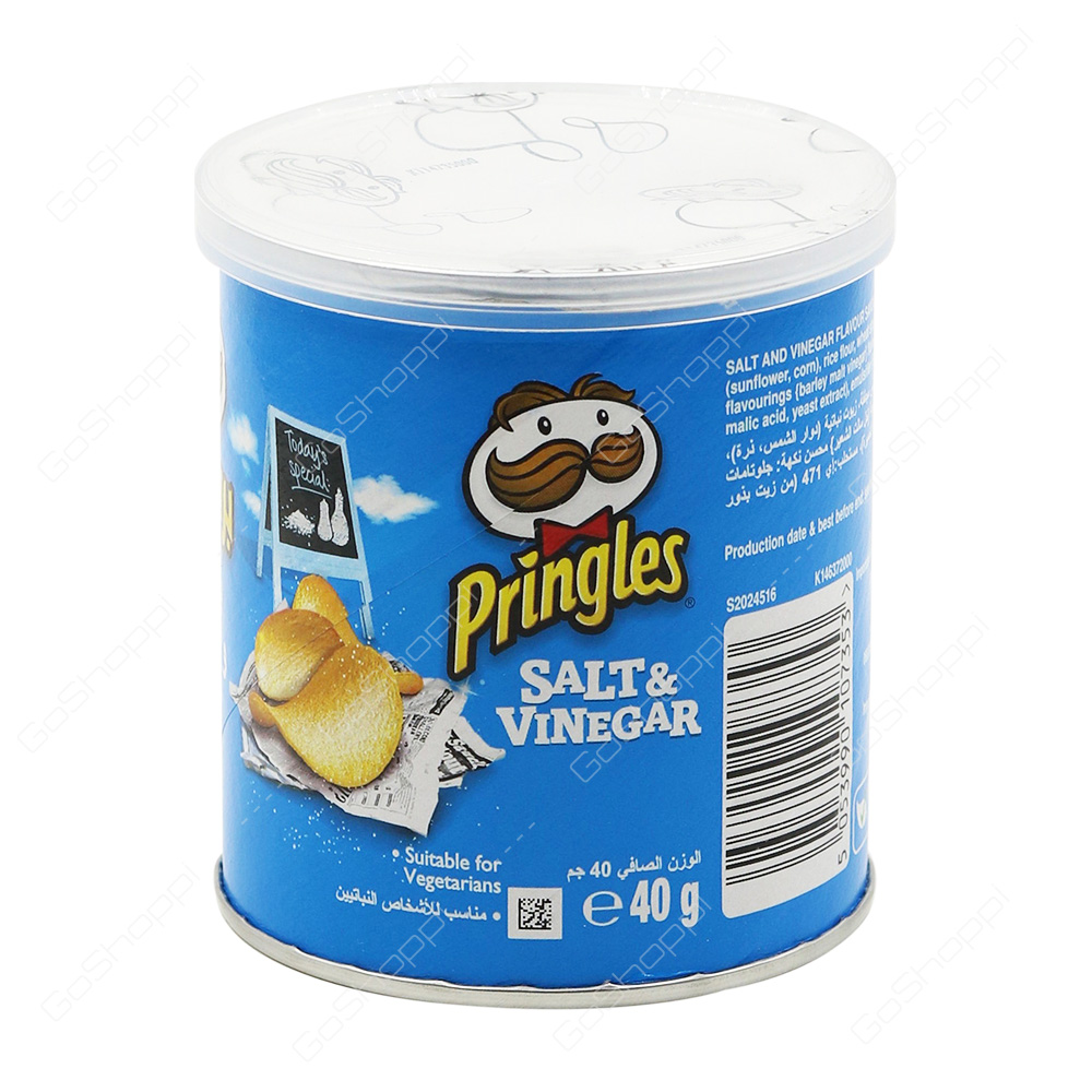 Pringles Salt and Vinegar Chips 40 g