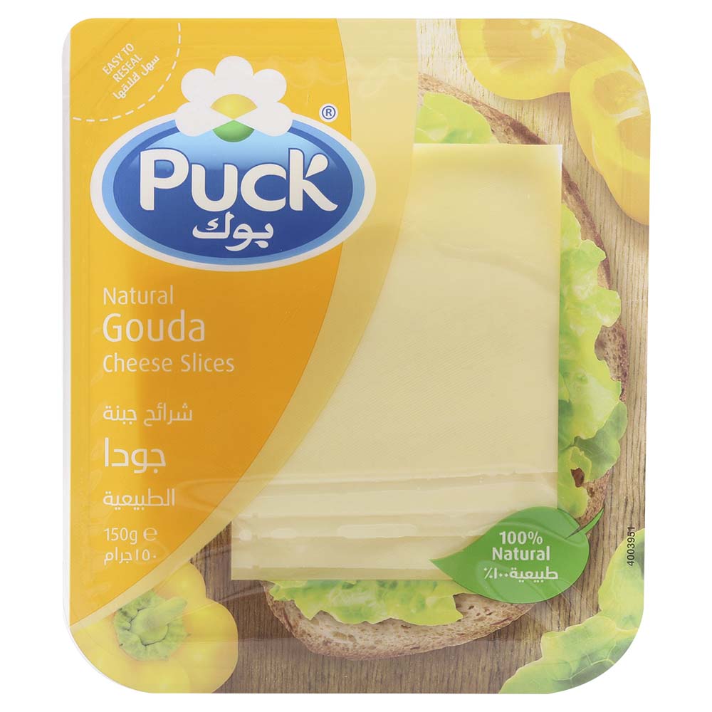 Puck Natural Gouda Cheese Slices 150g