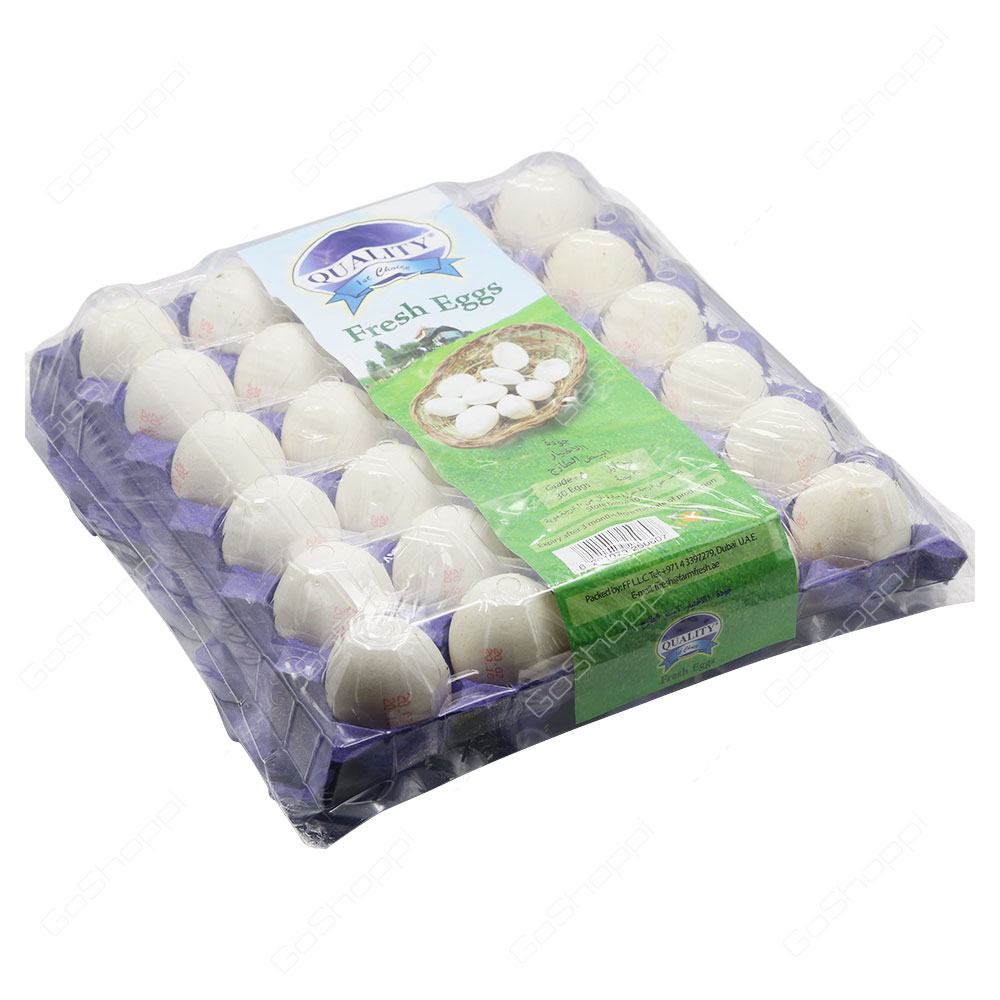 Quality Fresh White Eggs 30 pcs