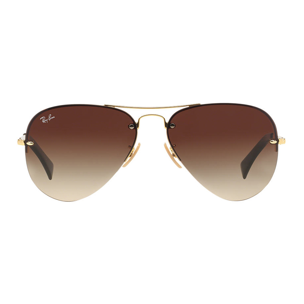 Ray-Ban Aviator Brown Gradient Lens Sunglasses For Unisex - RB3449-001-13-59