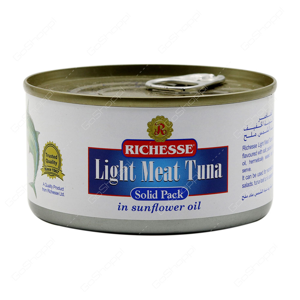 Richesse Light Meat Tuna Solid Pack in Sunflower Oil 185 g