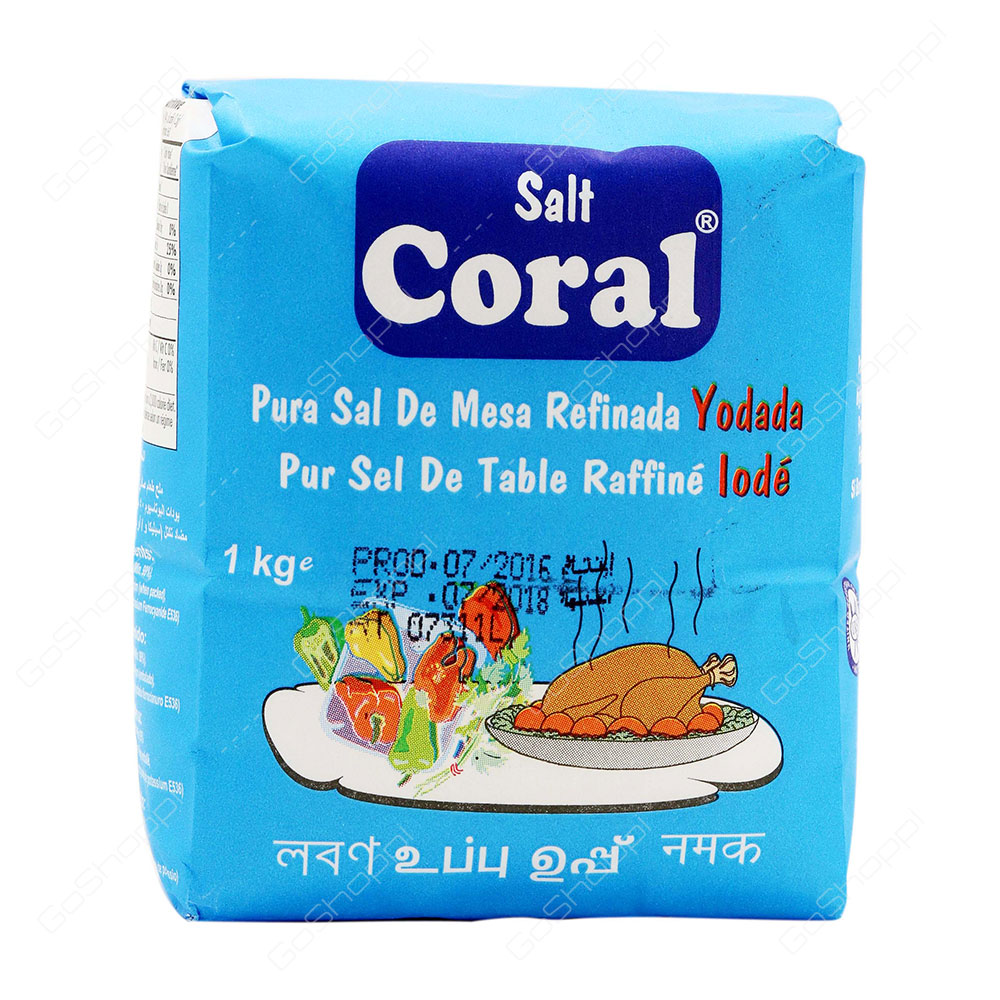 Coral Pure Refined Table Salt Iodized 1 kg