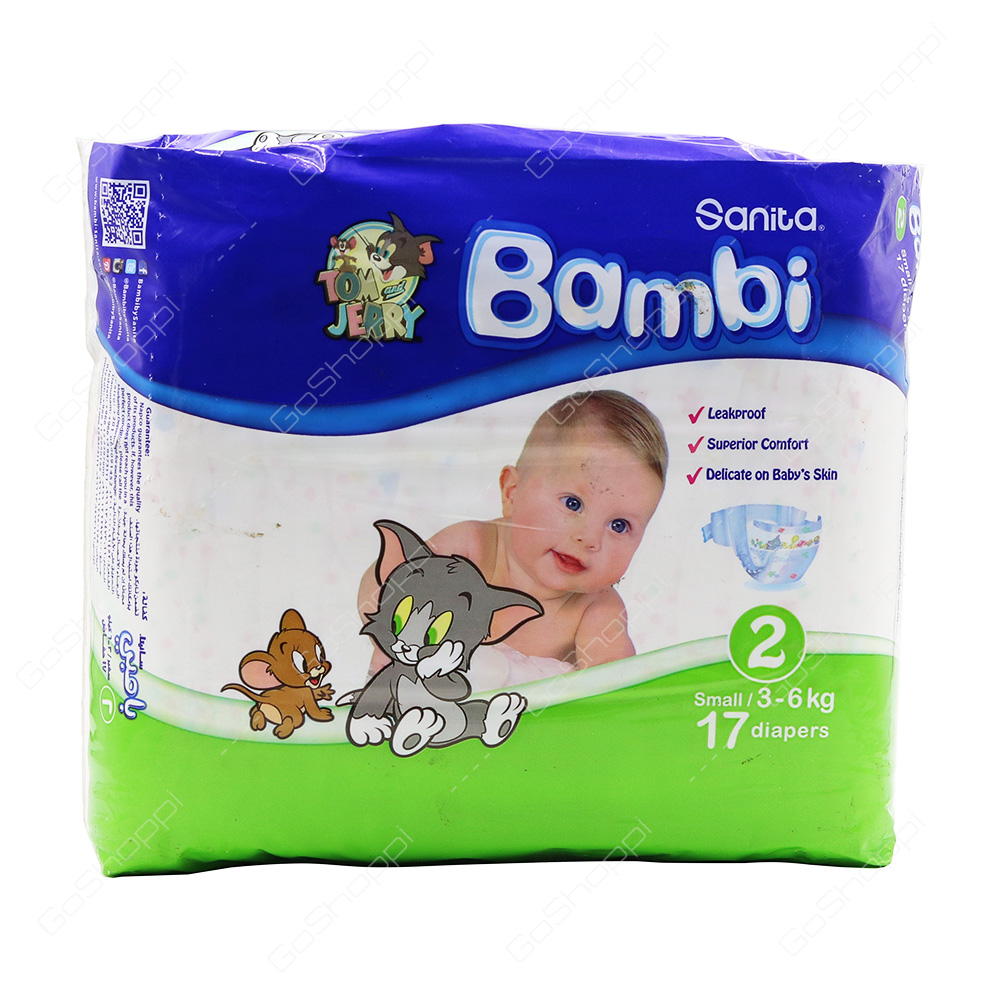 Sanita Bambi Diapers Size 2 17 Diapers