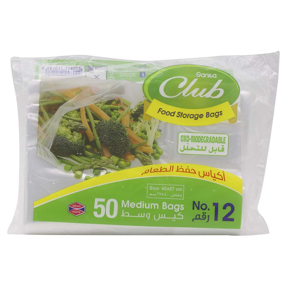 Sanita Club Food Storage Bags Medium 50pcs