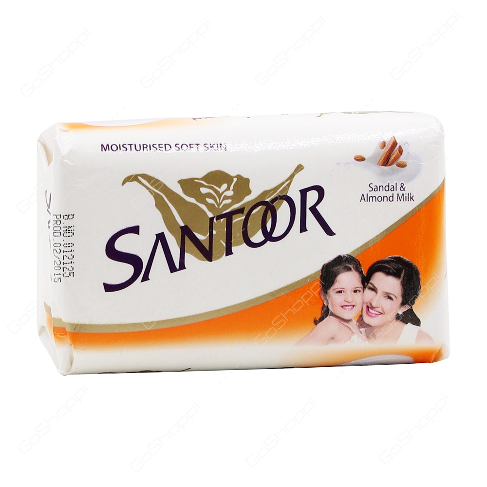 Santoor Sandal And Almond Milk Soap 125 g