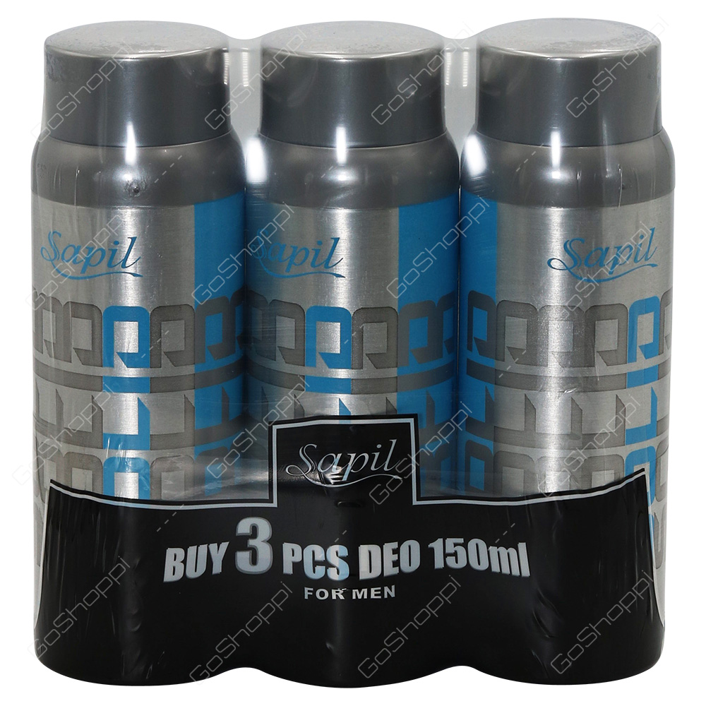 Sapil Deodorants For Men 3X150 ml