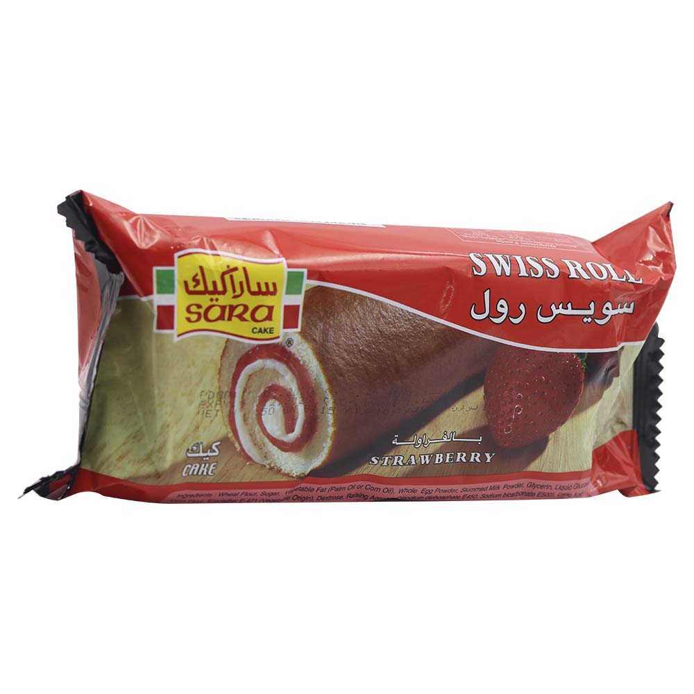 Sara Cake Swiss Roll Strawberry Cake 150g