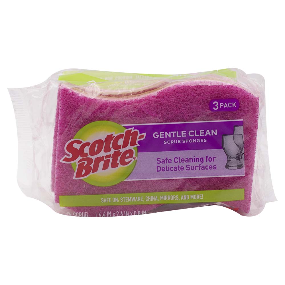 Scotch Brite Gentle Clean Scrub Sponge 3pcs