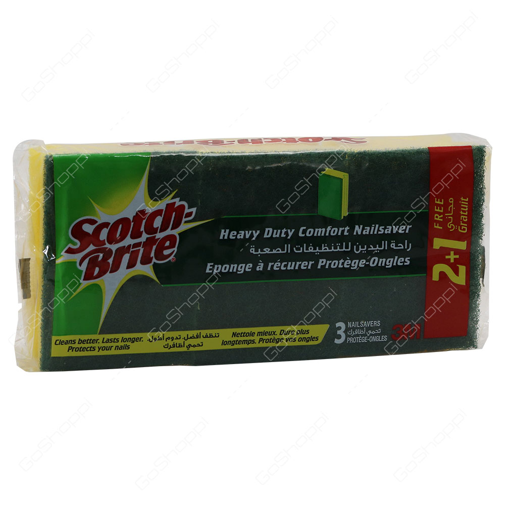 Scotch Brite Heavy Duty Comfort Nailsaver 2+1 pcs