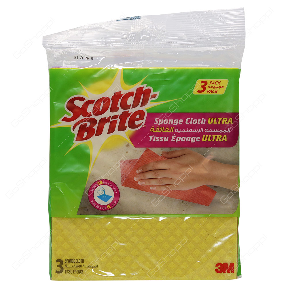 Scotch Brite Sponge Cloth Ultra 3 Pack