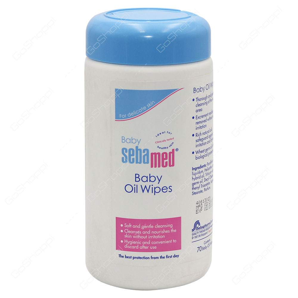 Seba Med Baby Oil Wipes 70 Wipes