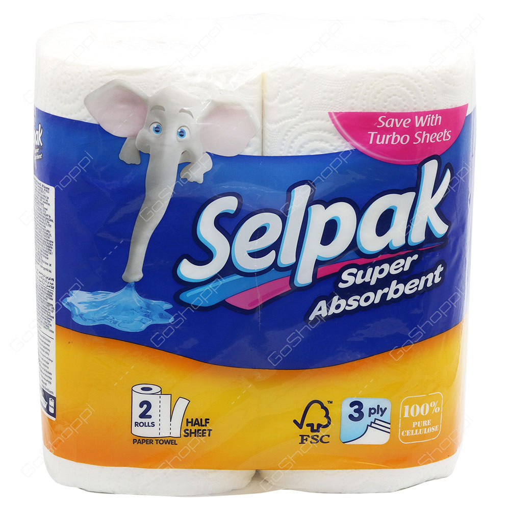 Selpak Super Absorbent Sheets 2 Rolls