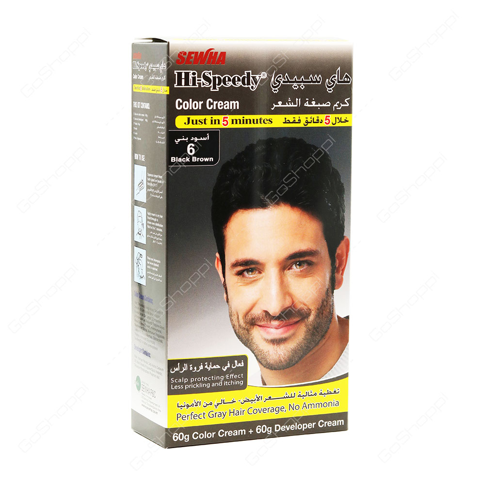 Sewha Hi Speedy Color Cream 6 Black Brown Men 120 G Buy Online