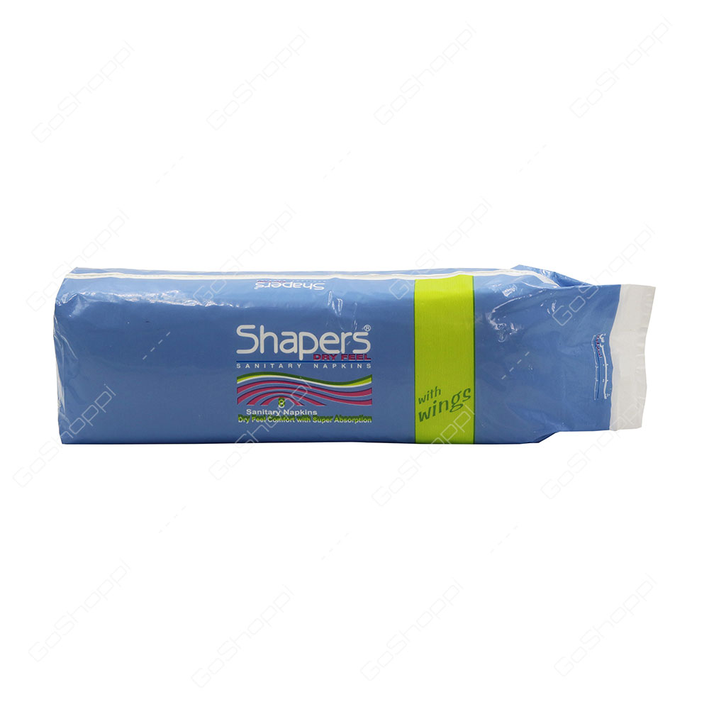 Shapers Dry Feel Sanitary Napkins With Wings 8 Pads