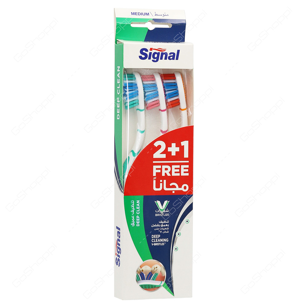 Signal Deep Cleaning V-Bristles Toothbrush 3 pcs