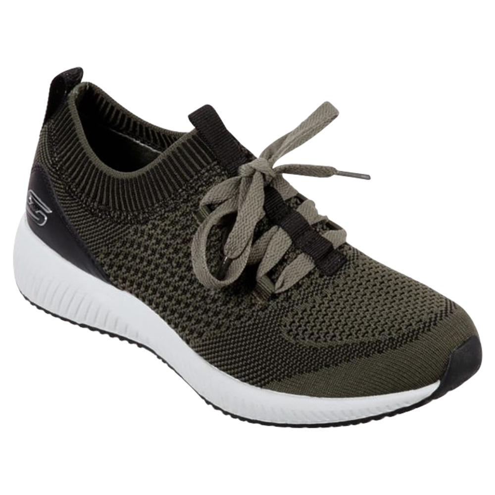 Skechers Bobs Squad Fashion Sneakers For Women - Olive-Black - 32512-OLBK