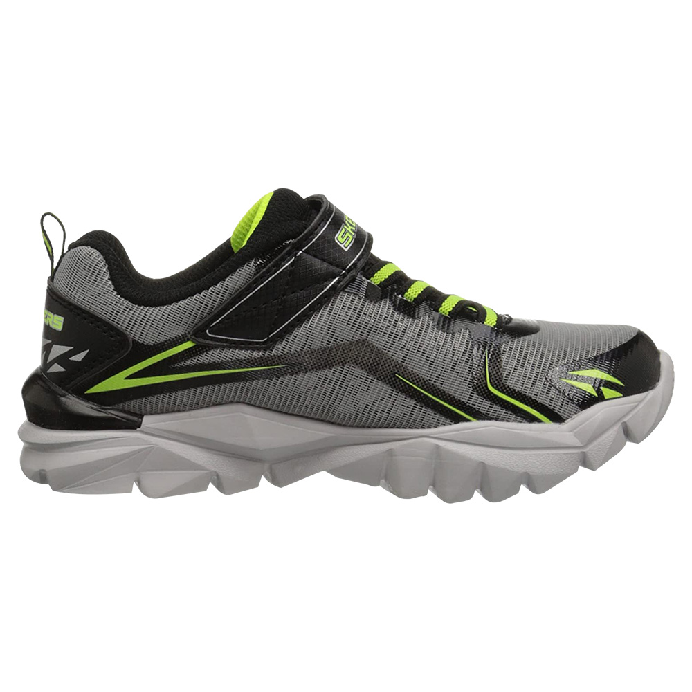 Skechers Electronz Blazar Low Top Sneakers For Boys - Silver-Black - 95407L-SLBK