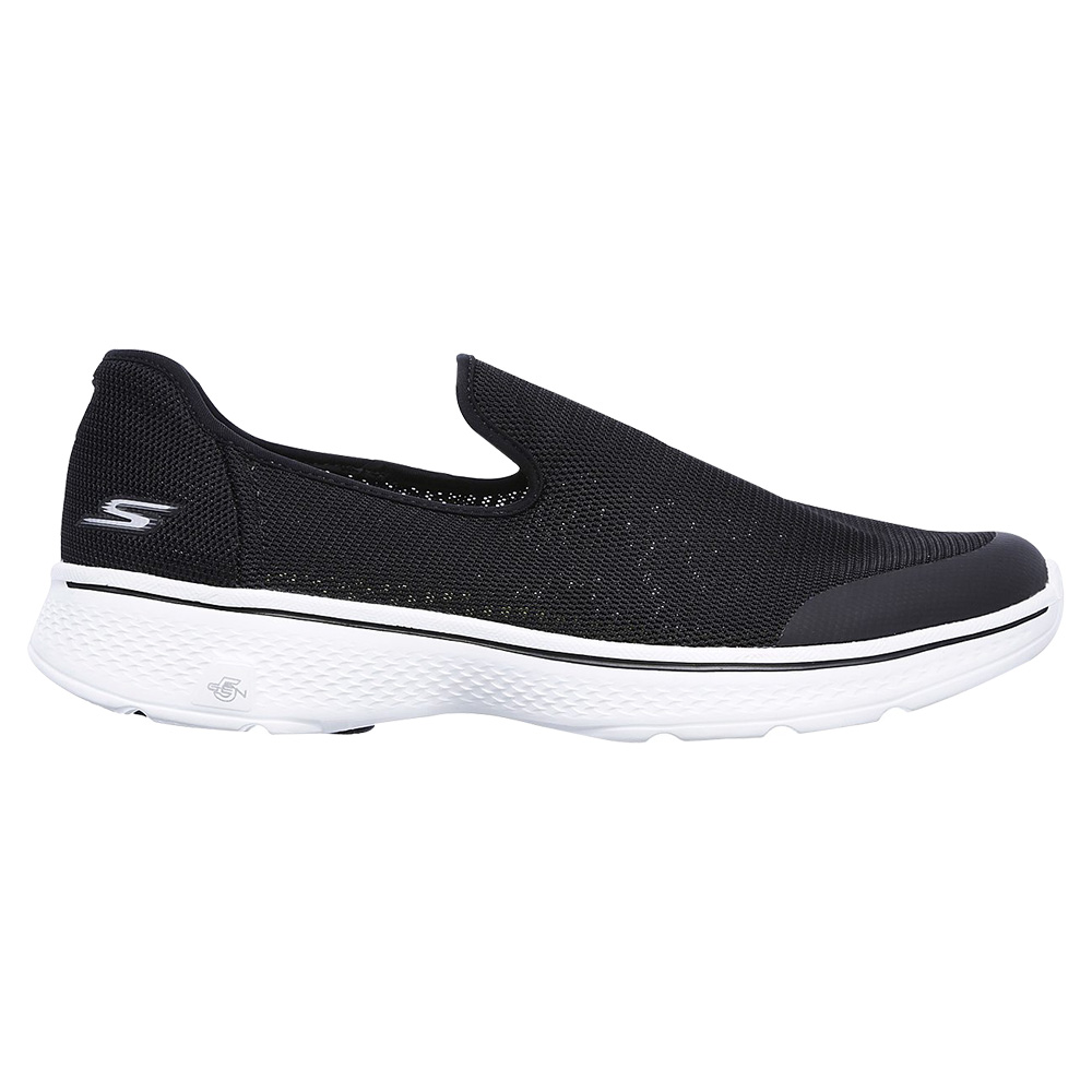 Skechers Go Walk 4 - Advance Slip On Shoes For Men - Black-White - 54159-BKW