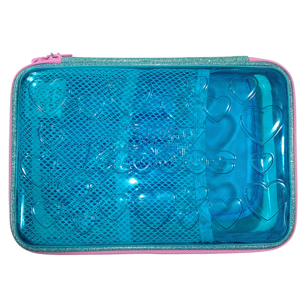 Smily PVC Pencil Case - Light Blue
