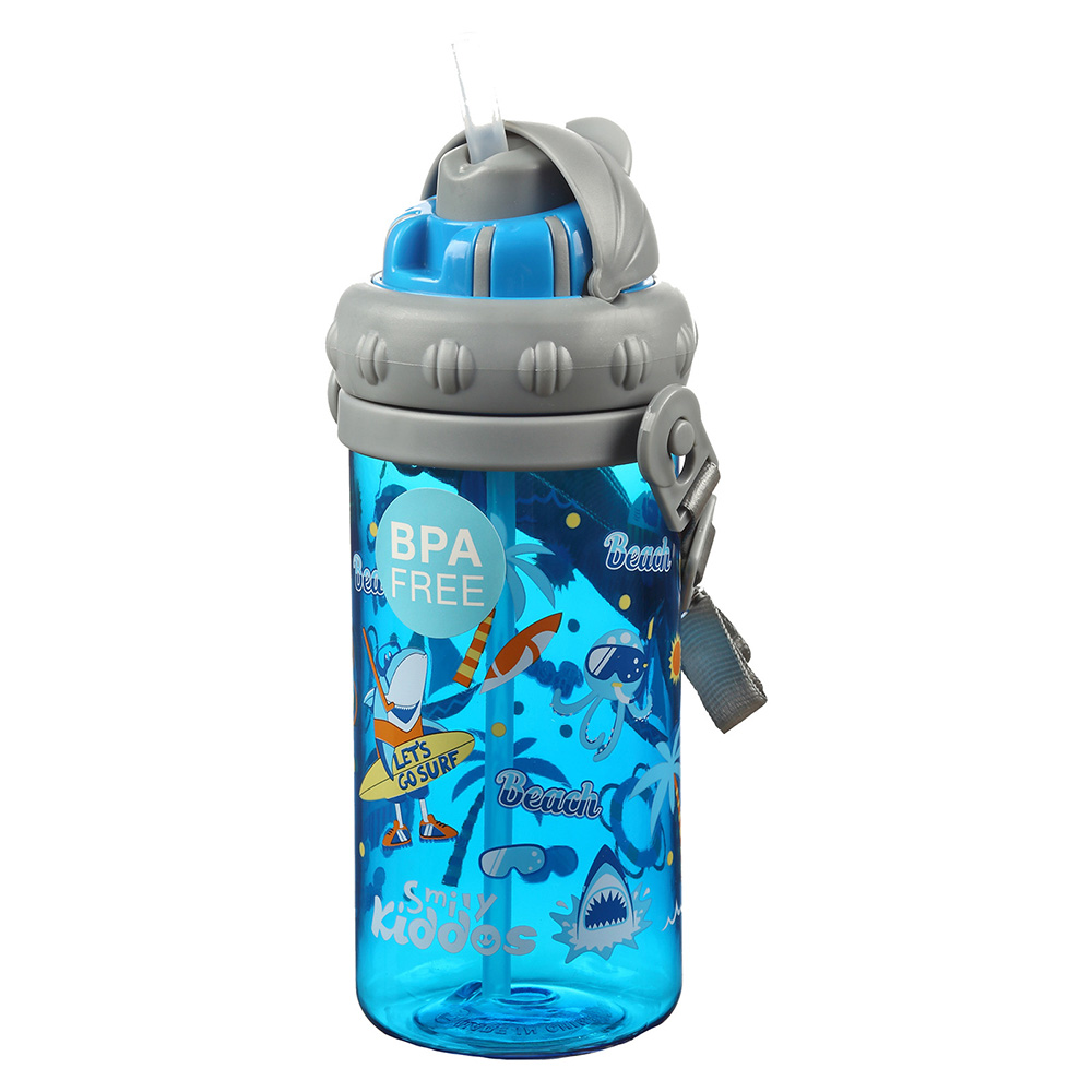 Smily Sipper Water Bottle - Blue