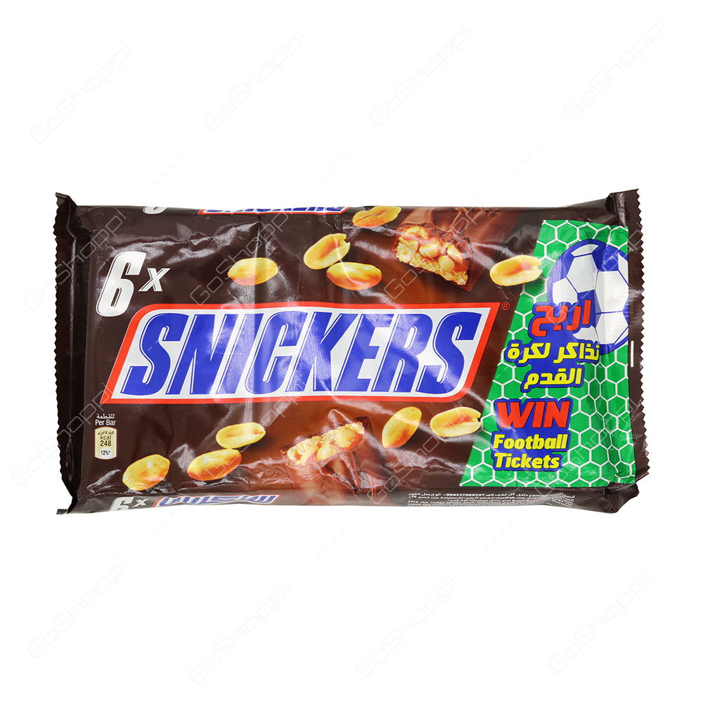 Snickers Chocolate Bars 6 Bars