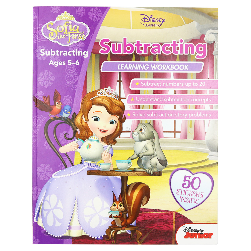 Sofia The First - Subtracting Learning Workbook Ages 5-6