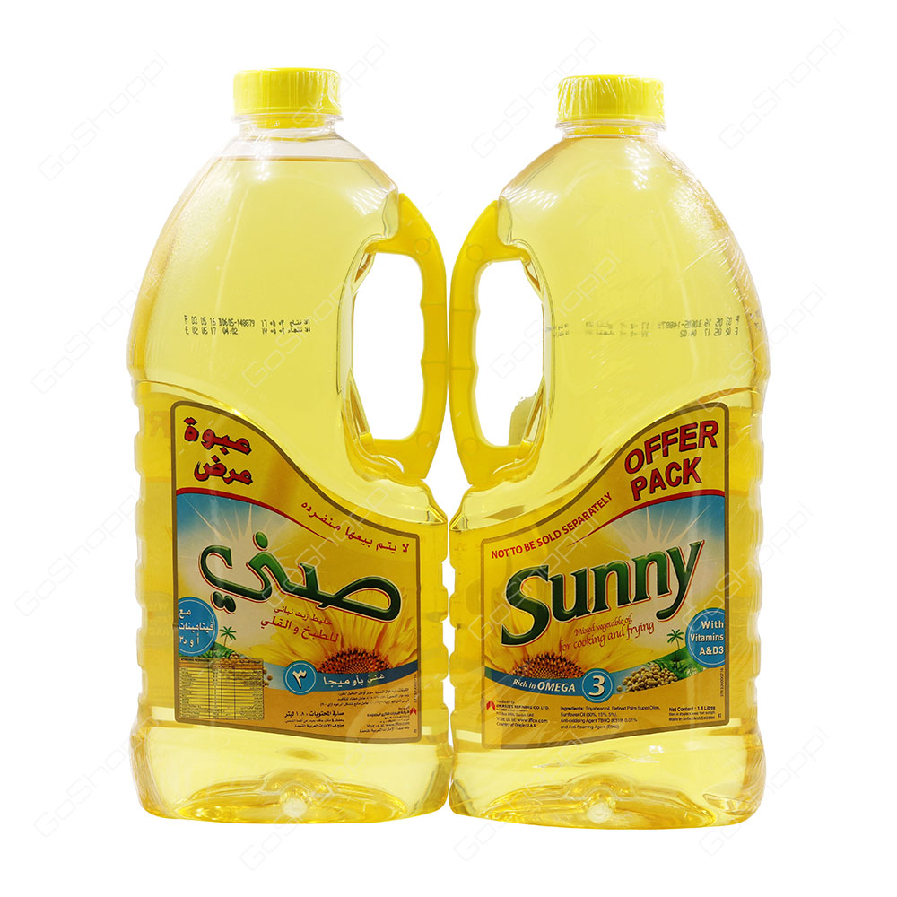 Sunny Mixed Vegetable Oil Offer Pack 2X1.8 l