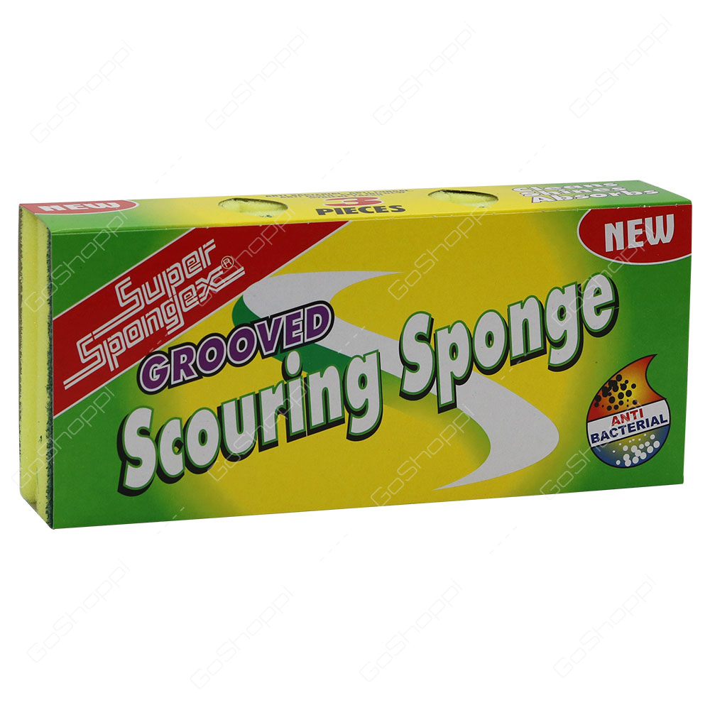 Super Spongex Grooved Scouring Sponge 3 pcs