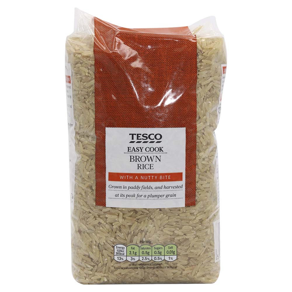 Tesco Easy Cook Brown Rice 1Kg - Buy Online
