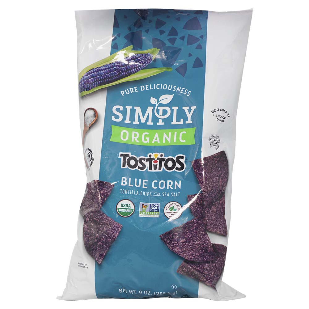 Tostitos Simply Organic Blue Corn Tortilla Chips 255.1g