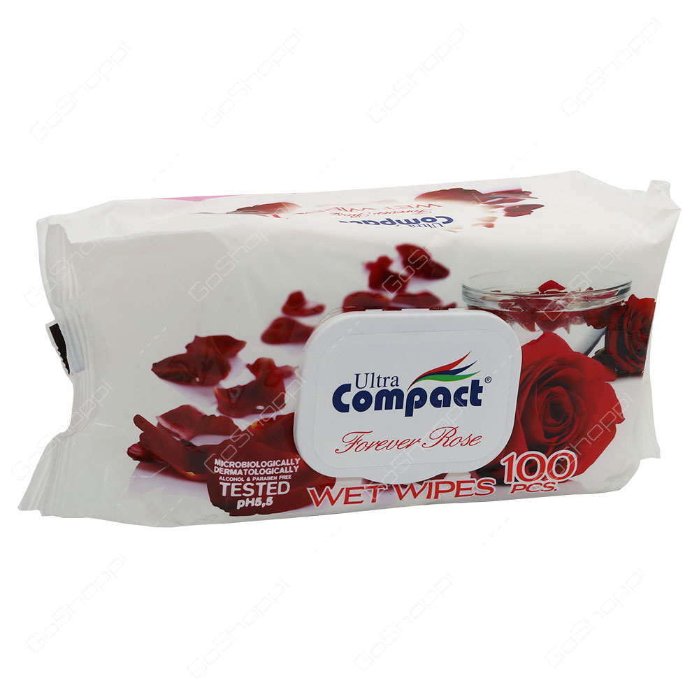 Ultra Compact Forever Rose Wet Wipes 100 Wipes