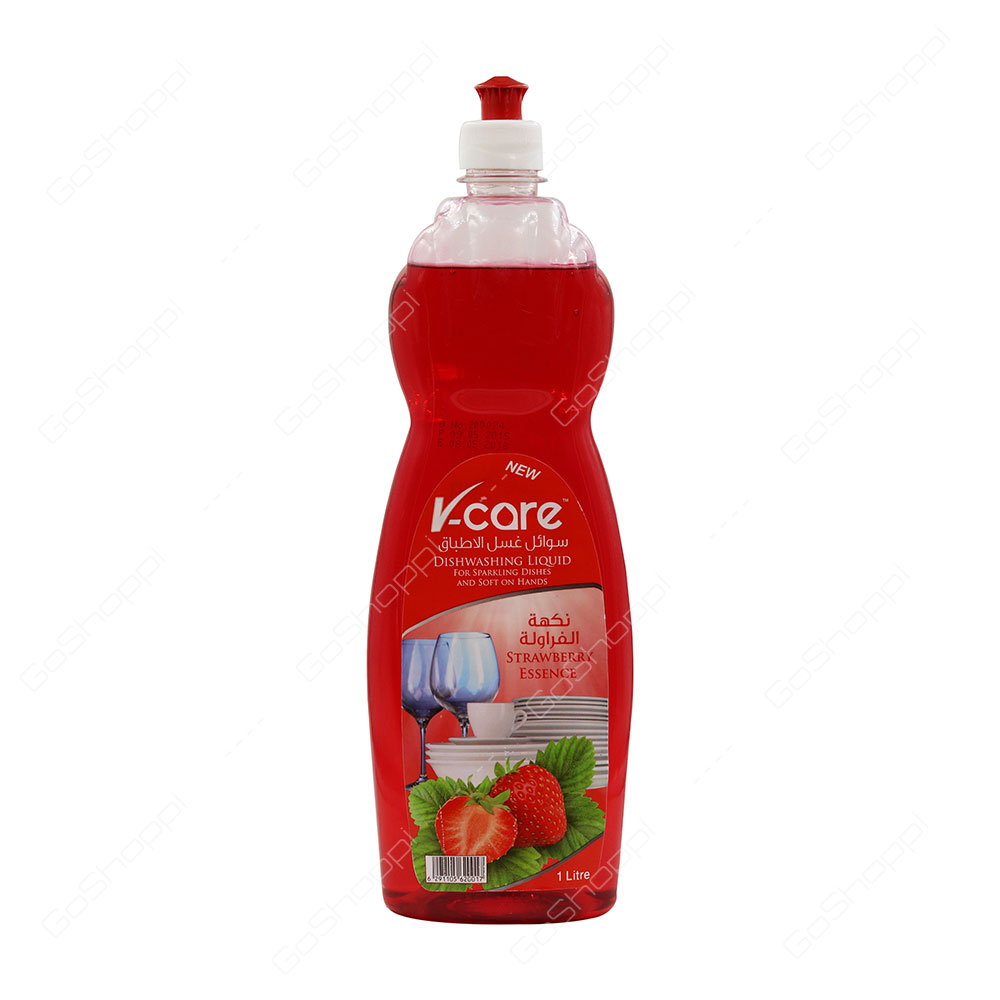 V Care Dishwashing Liquid Strawberry Essence 1 l
