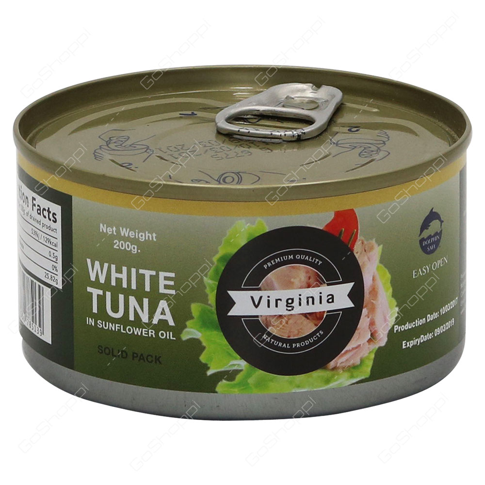 Virginia White Tuna In Sunflower Oil Solid Pack 200 g