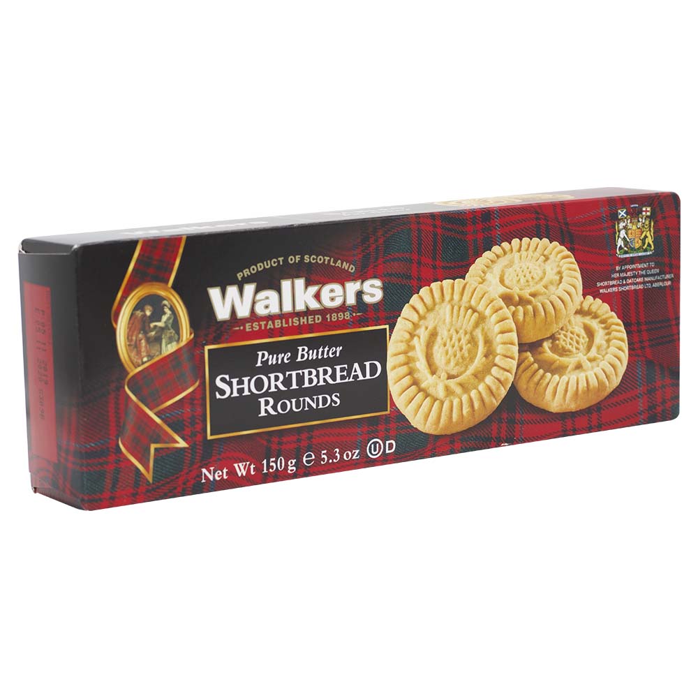 Walkers Pure Butter Shortbread Rounds 150g