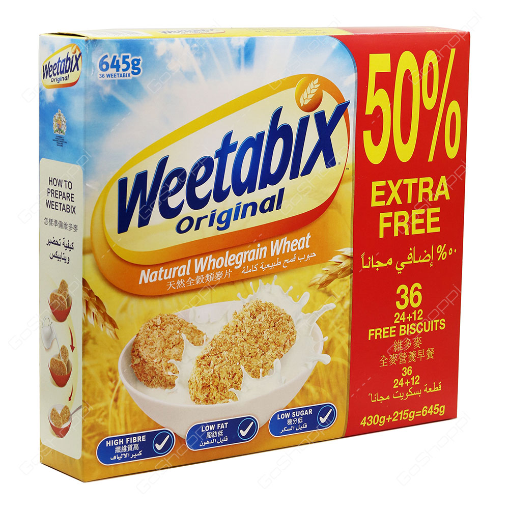 Weetabix Original Natural Wholegrain Wheat 645 g