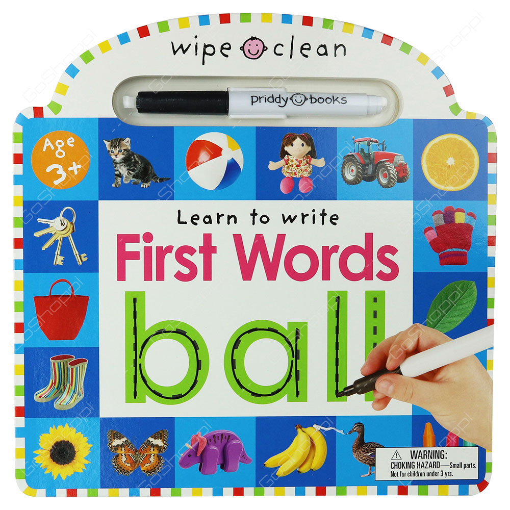 Wipe Clean Learn To Write - First Words Ball By Roger Priddy