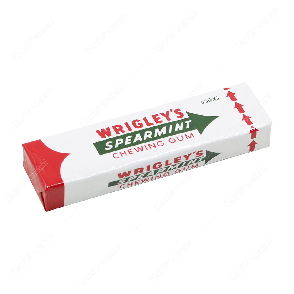 Wrigleys Spearmint Chewing Gum 5 Sticks