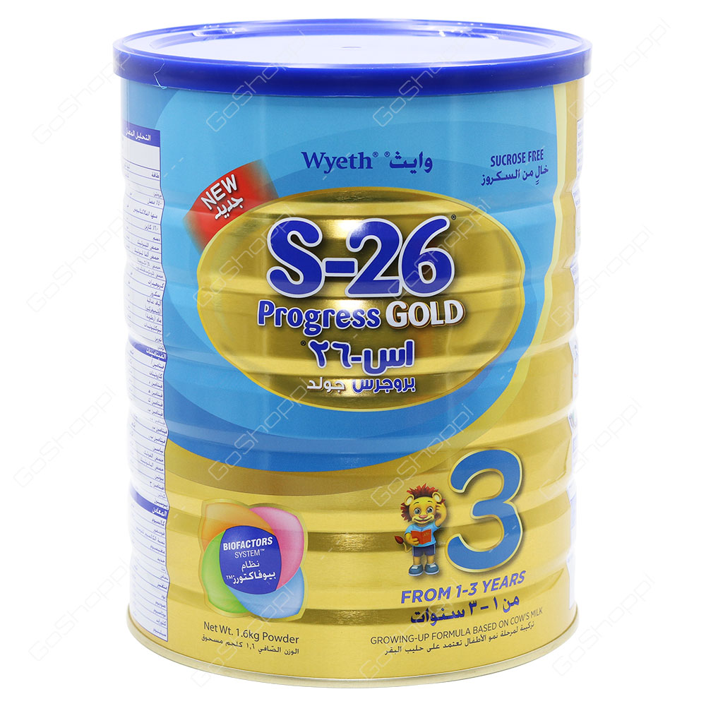 Wyeth S-26 Progress Gold Growing Up Formula From 1-3 Years 1600 g