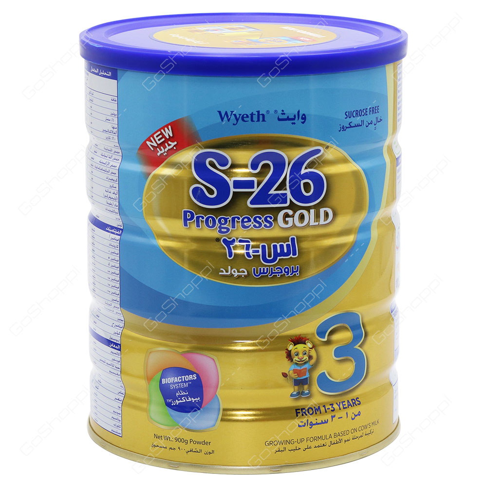 Wyeth S-26 Progress Gold Growing Up Formula From 1-3 Years 900 g