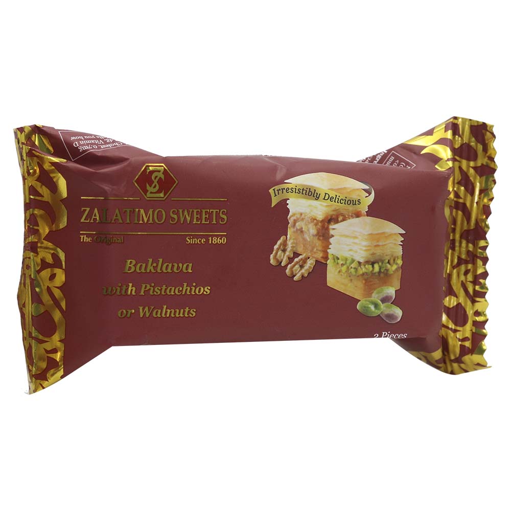 Zalatimo Sweets Baklava With Pistachios Or Walnuts 40g