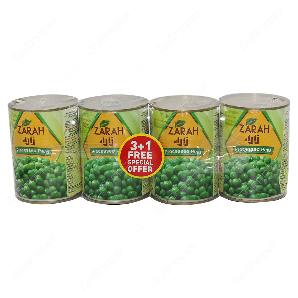 Zarah Processed Peas 4X400 g
