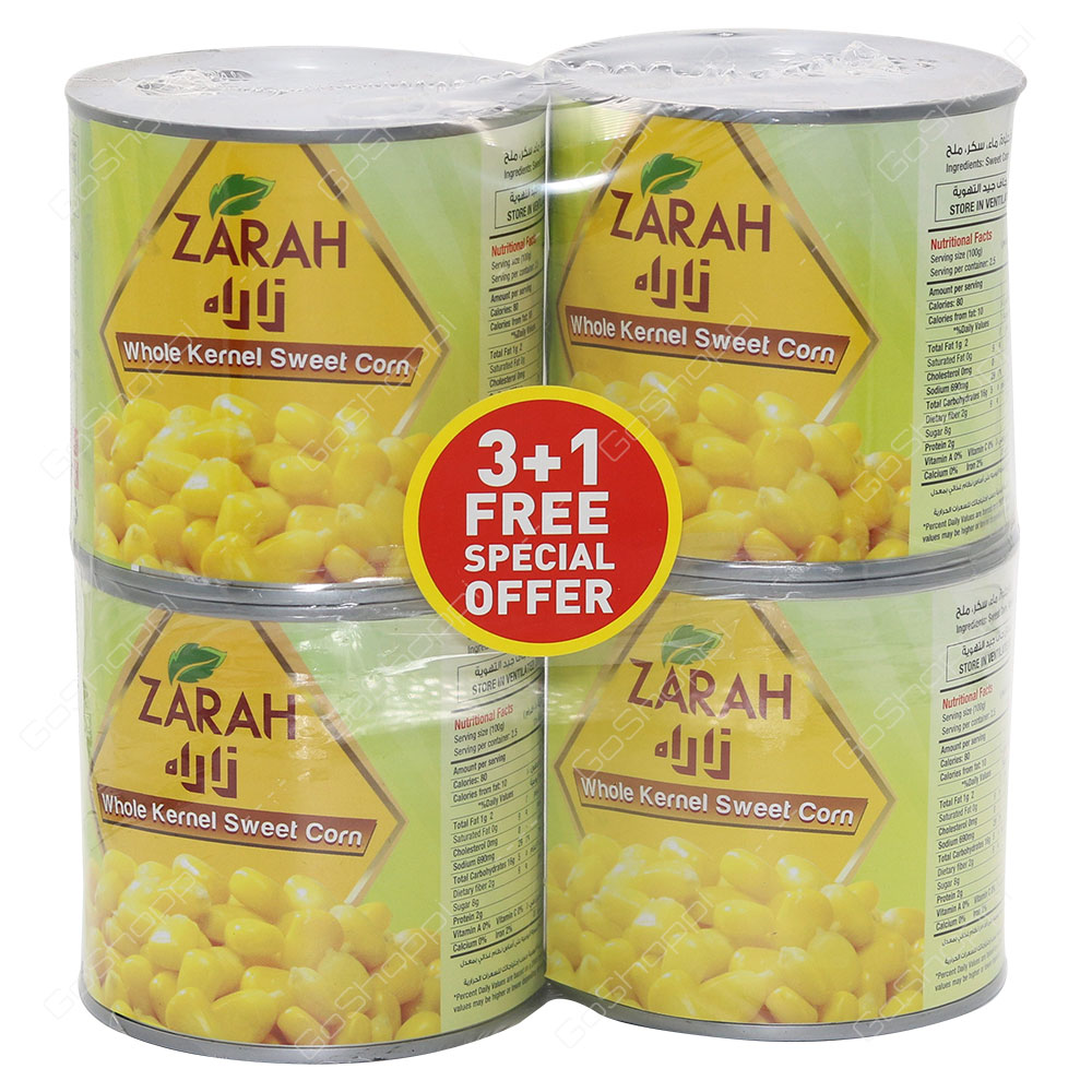 Zarah Whole Kernel Sweet Corn 4X400 g