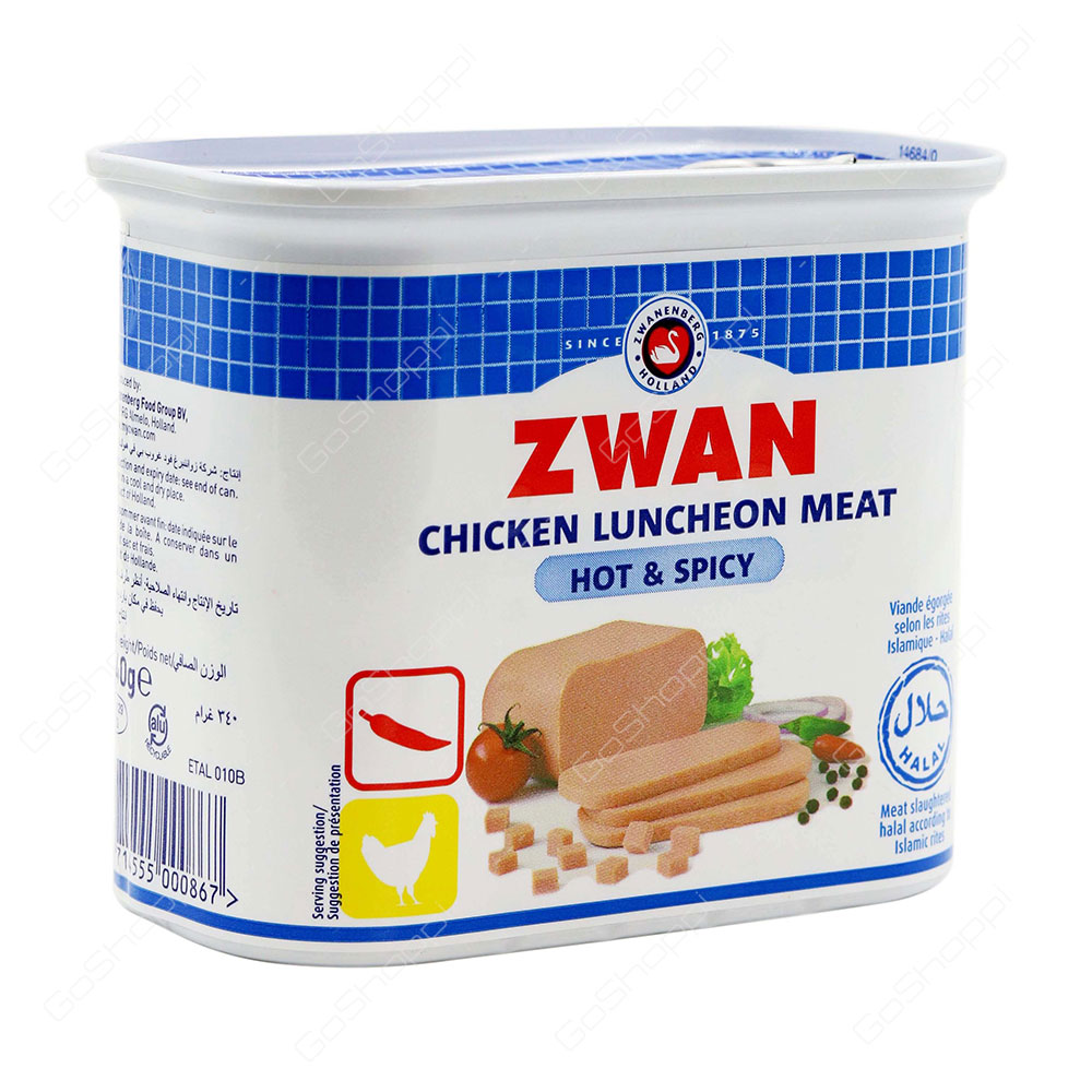 Zwan Chicken Luncheon Meat Hot And Spicy 340 g
